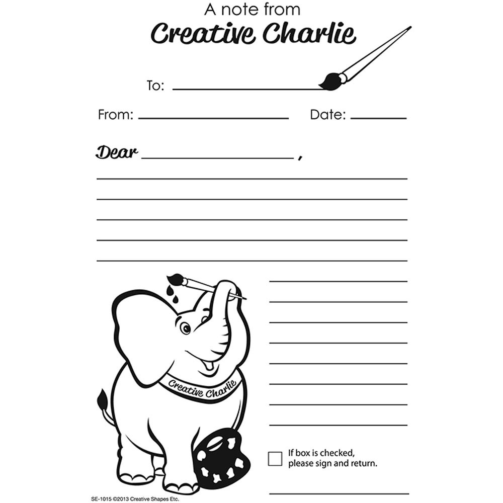 SE-1015 - Blank Notes From Creative Charlie in Progress Notices