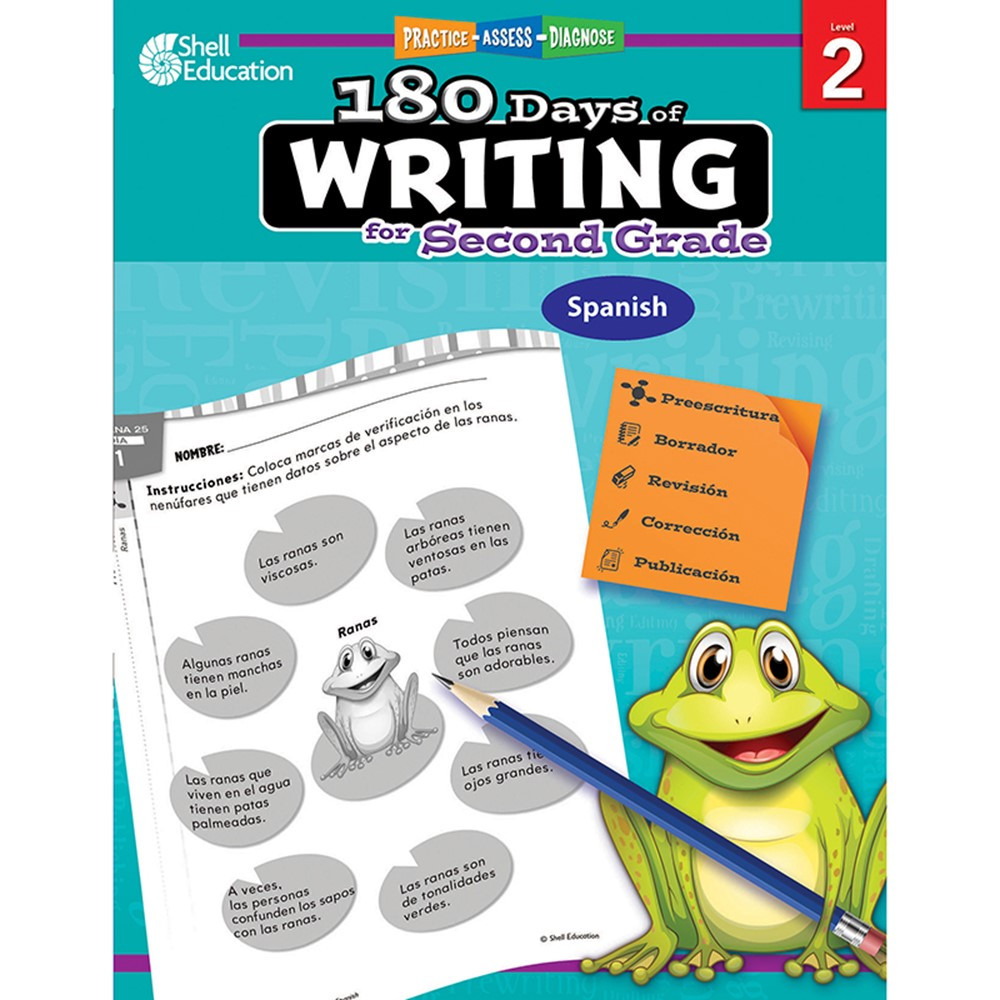 180 Days of Writing for Second Grade (Spanish) - SEP126469 | Shell Education | Language Arts