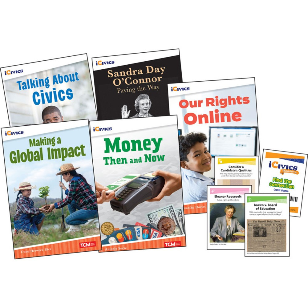 iCivics Grade 5: Community & Social Awareness 5-Book Set + Game Cards - SEP131236 | Shell Education | Activities
