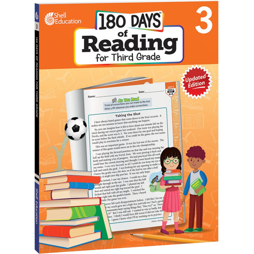 180 Days of Reading 2nd Edition, Grade 3 - SEP135045 | Shell Education | Reading Skills