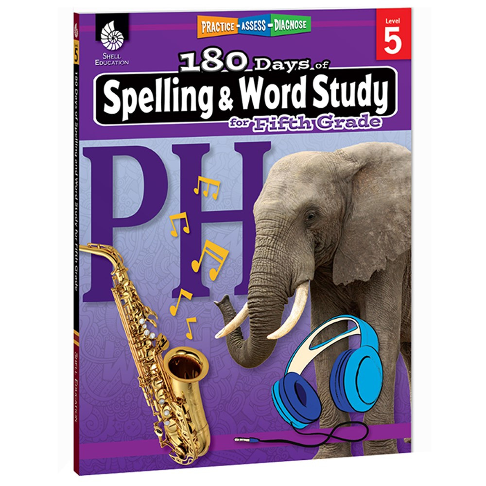 180 Days of Spelling & Word Study, Grade 5 - SEP28633 | Shell Education | Spelling Skills