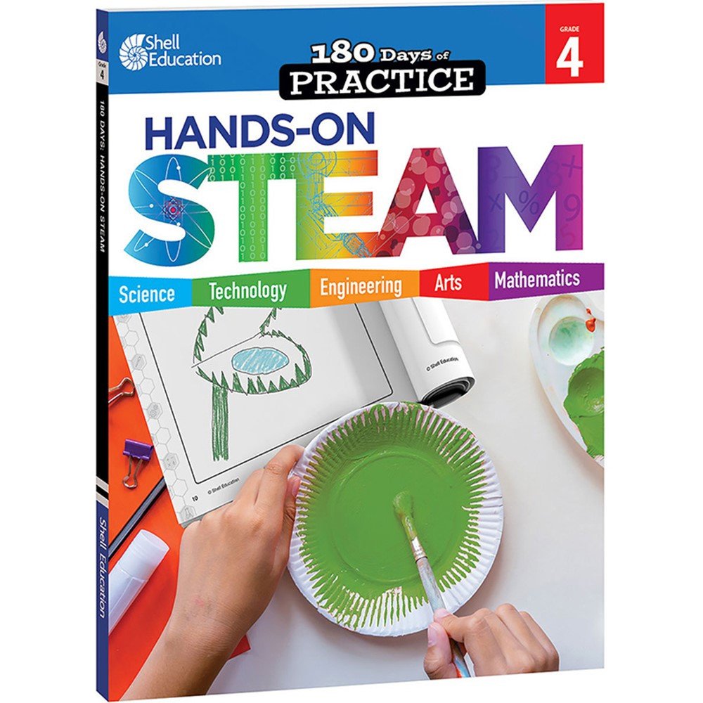 180 Days: Hands-On STEAM, Grade 4 - SEP29647 | Shell Education | Activity Books & Kits