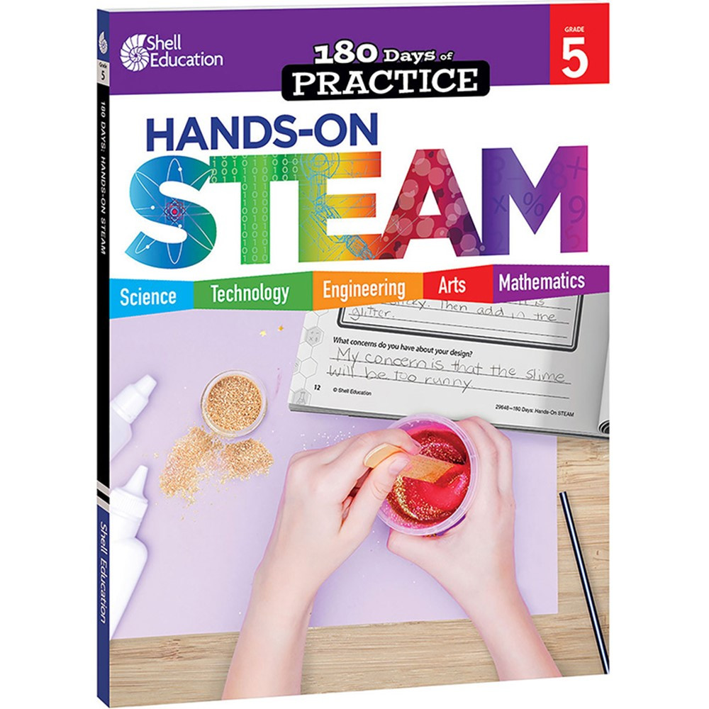 180 Days: Hands-On STEAM, Grade 5 - SEP29648 | Shell Education | Activity Books & Kits