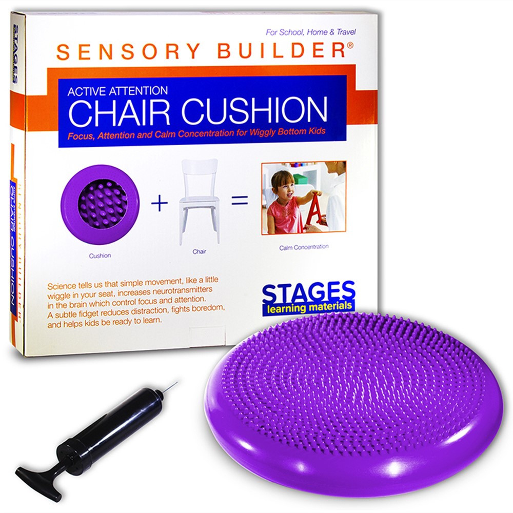 SLM2103 - Active Attention Chair Cushion Prpl Sensory Builder in Floor Cushions