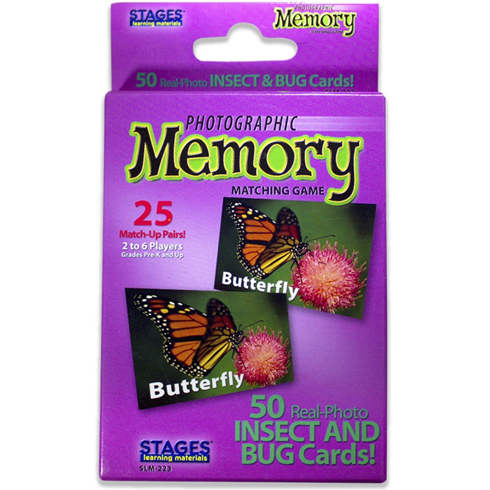 SLM223 - Insects & Bugs Photographic Memory Matching Game in Games