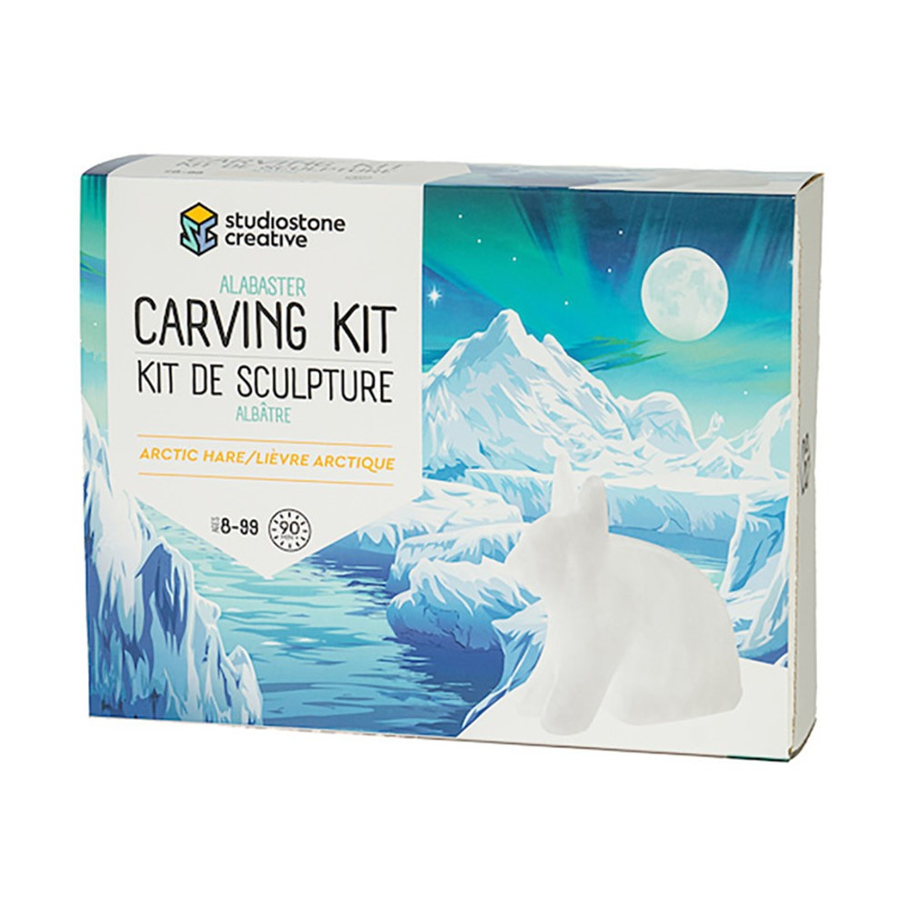 Arctic Hare Alabaster Carving Kit - SSVAKUK | Studiostone Creative Inc | Art & Craft Kits