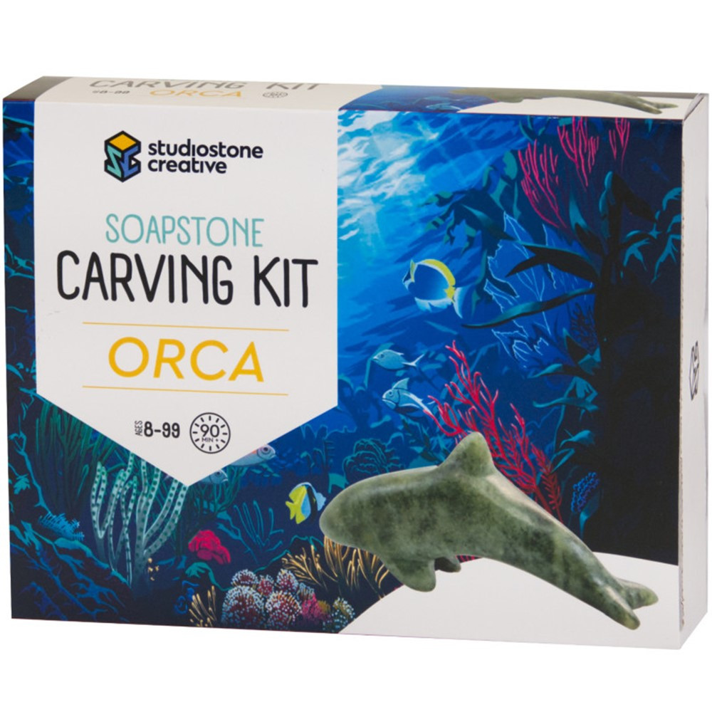 Orca Soapstone Carving Kit - SSVORUK | Studiostone Creative Inc | Art & Craft Kits