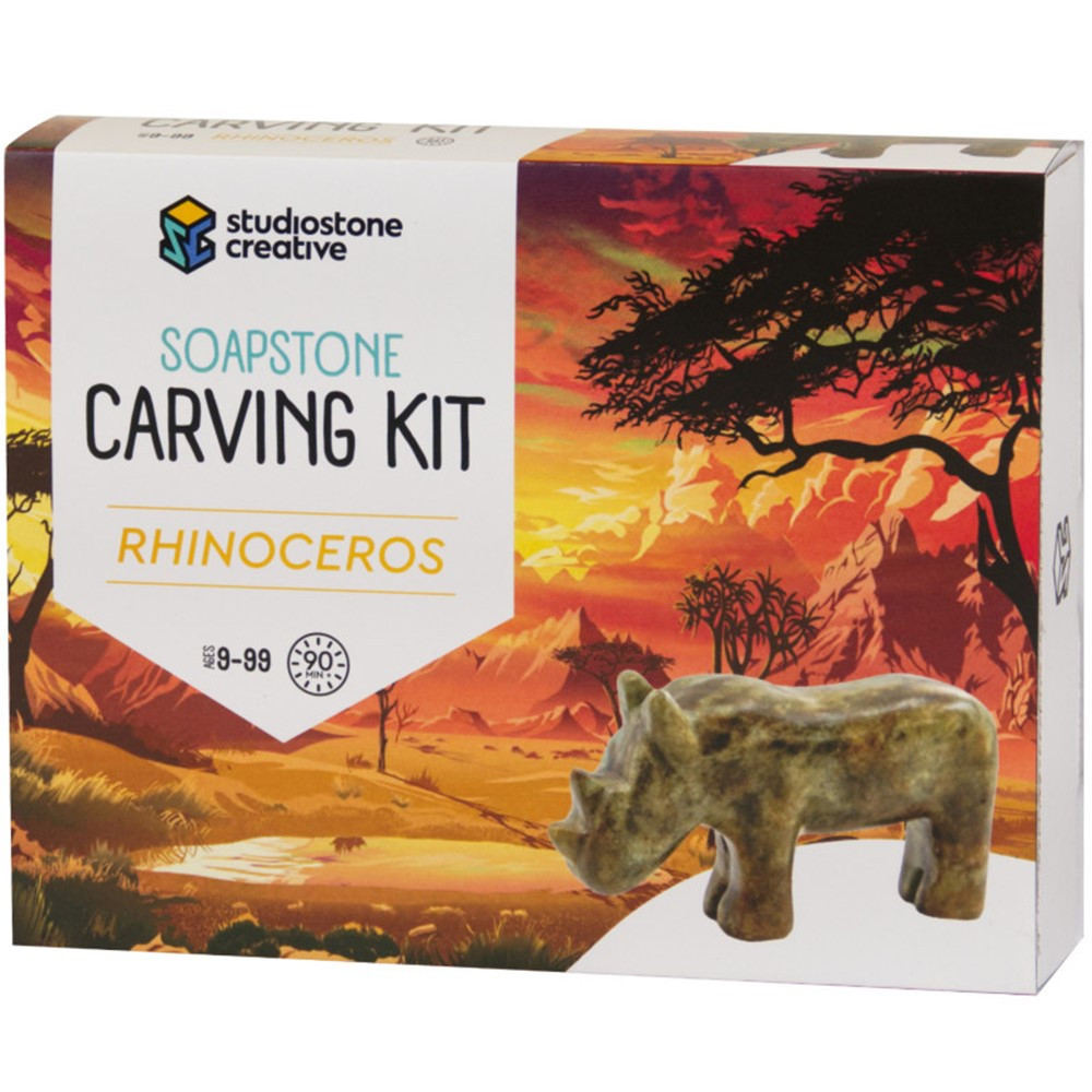 Rhino Soapstone Carving Kit - SSVRHUK | Studiostone Creative Inc | Art & Craft Kits