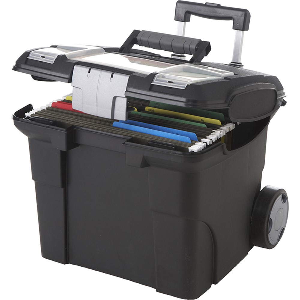 Portable File Box on Wheels - STX61507U01C | Storex Industries | Storage