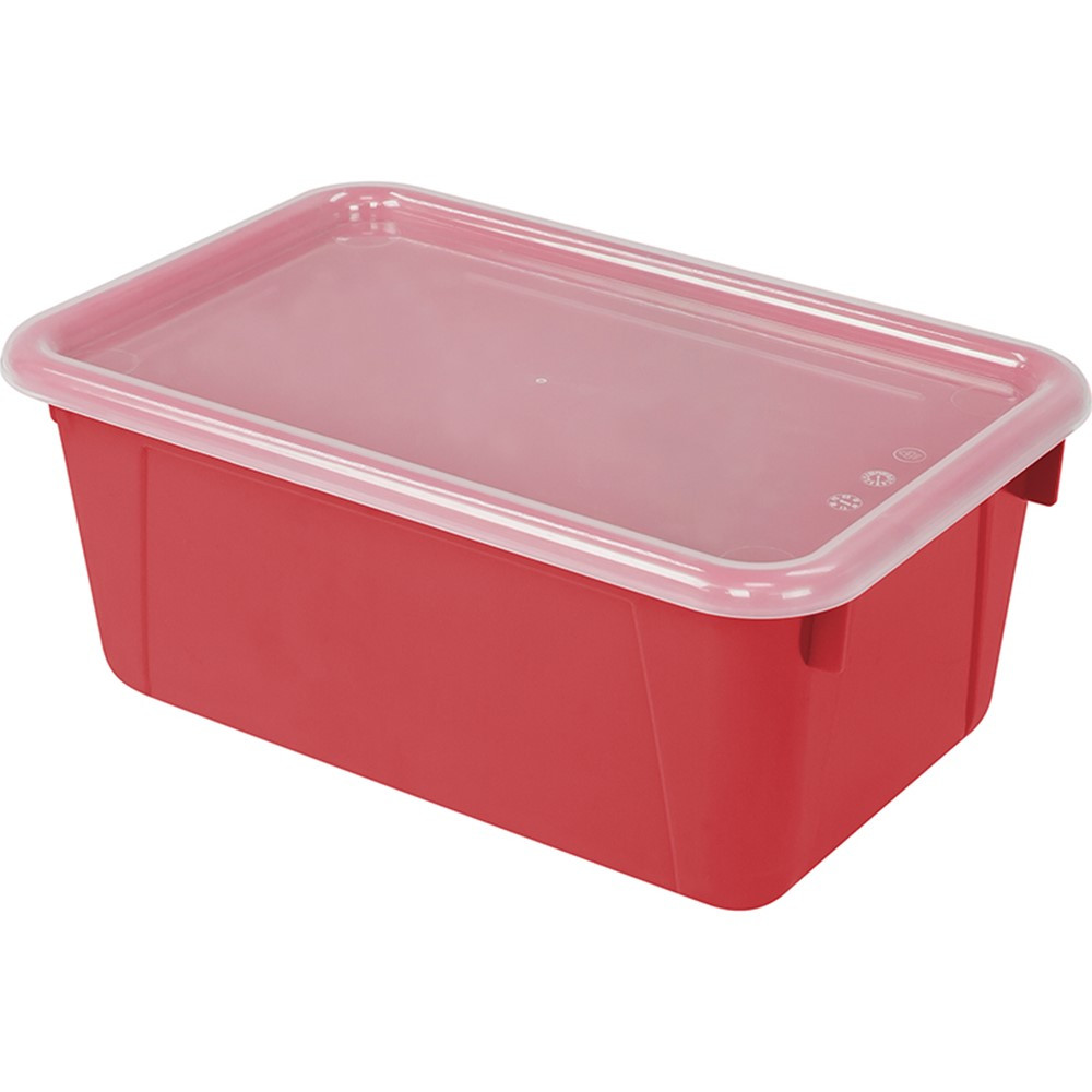 STX62407U06C - Small Cubby Bin With Cover Red Classroom in Storage Containers