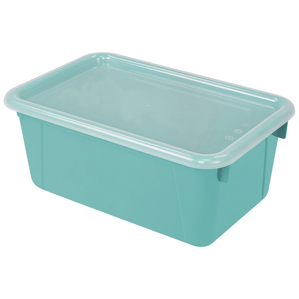 STX62412U06C - Small Cubby Bin With Cover Teal Classroom in Storage Containers