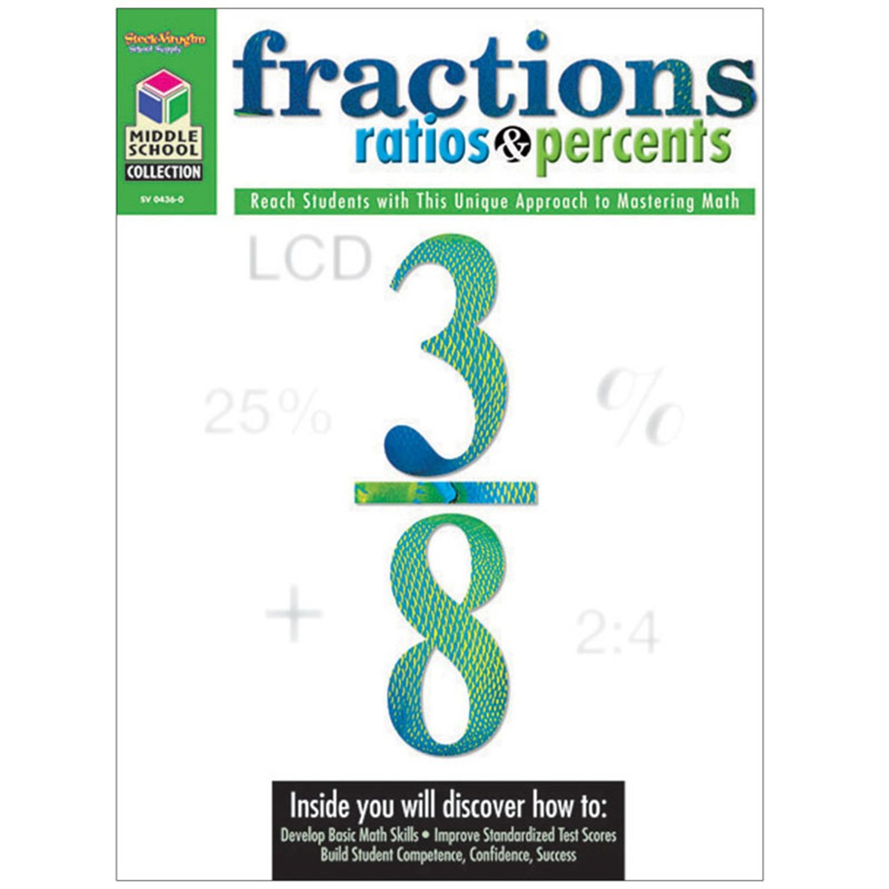 SV-04360 - Middle School Math Collection Fractions Ratios & Percents in Activity Books