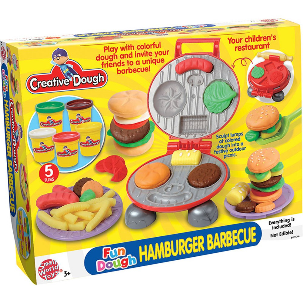 Creative Dough Fun Dough Activity Set - Hamburger BBQ - SWT9721299 | Small World Toys | Dough & Dough Tools