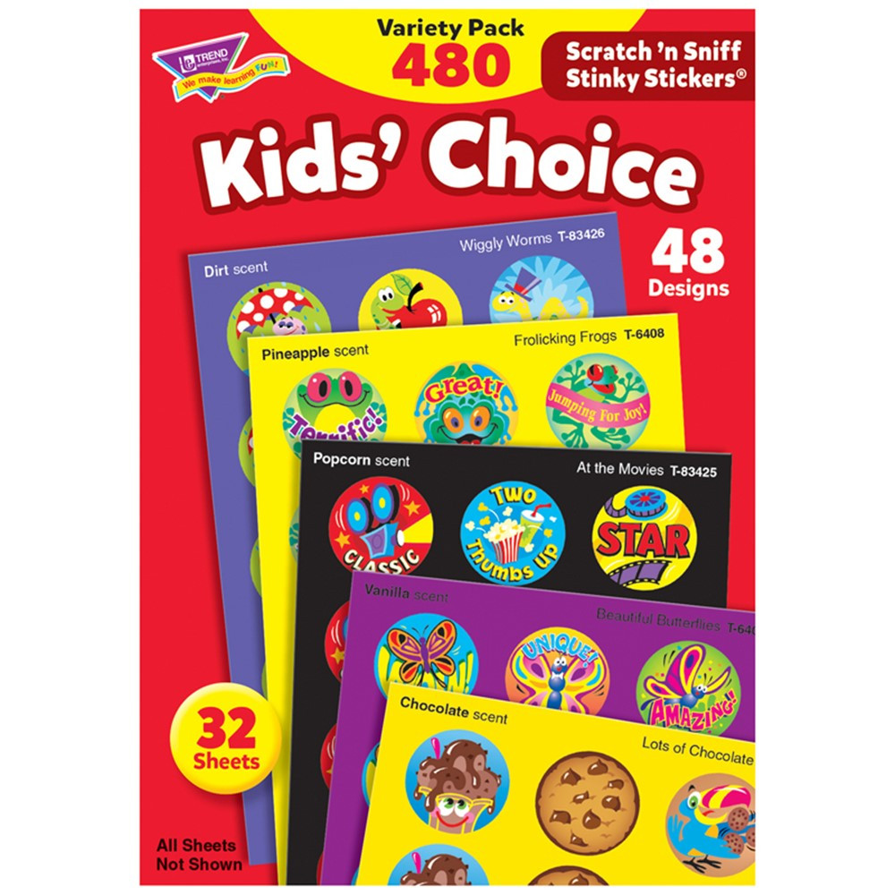 T-089 - Stinky Stickers Round Super 465/Pk Saver in Stickers