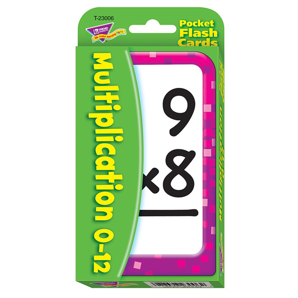 T-23006 - Pocket Flash Cards 56-Pk 3 X 5 Multiplication Two-Sided Cards in Flash Cards