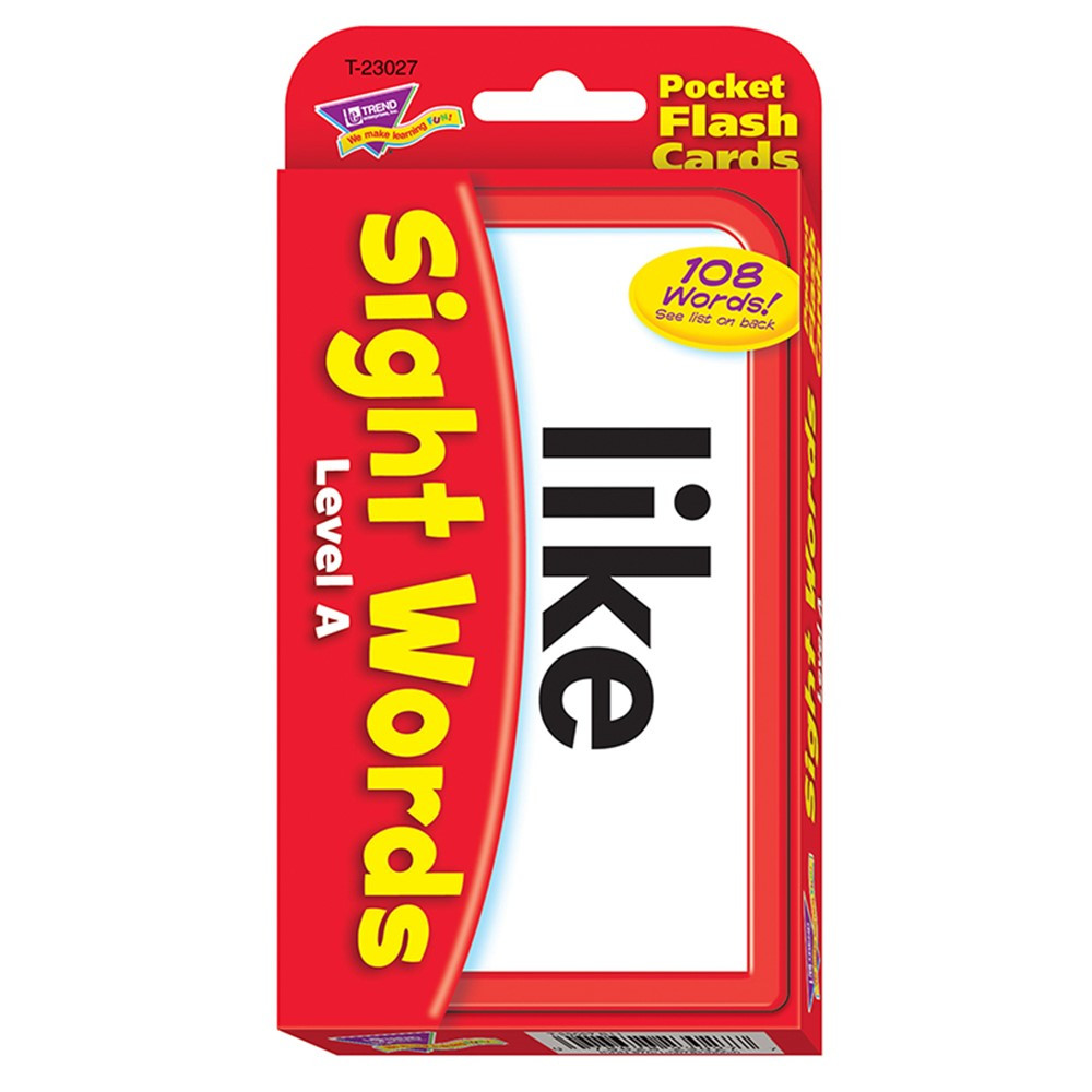 T-23027 - Pocket Flash Cards Sight Words A in Sight Words