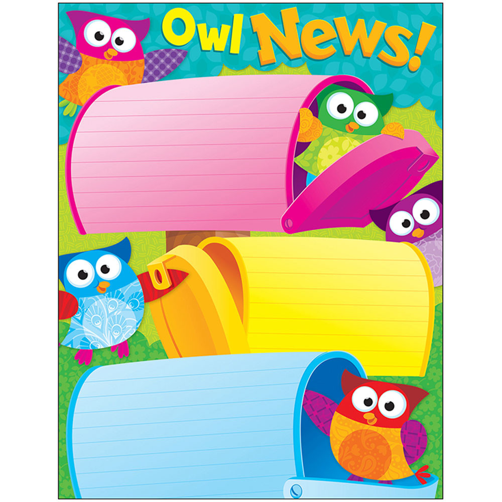 T-38449 - Owl News Learning Chart in Classroom Theme