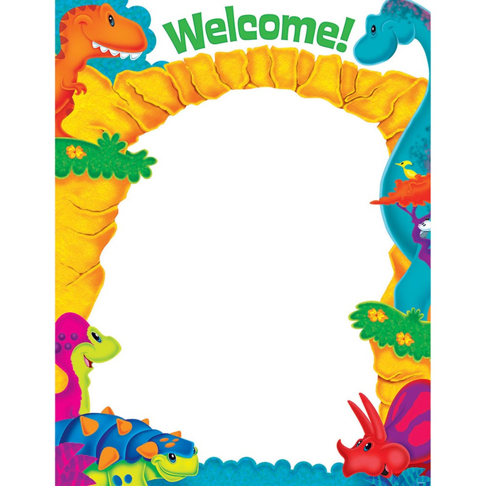 T-38487 - Welcome Dino-Mite Pals Learning Chart in Classroom Theme