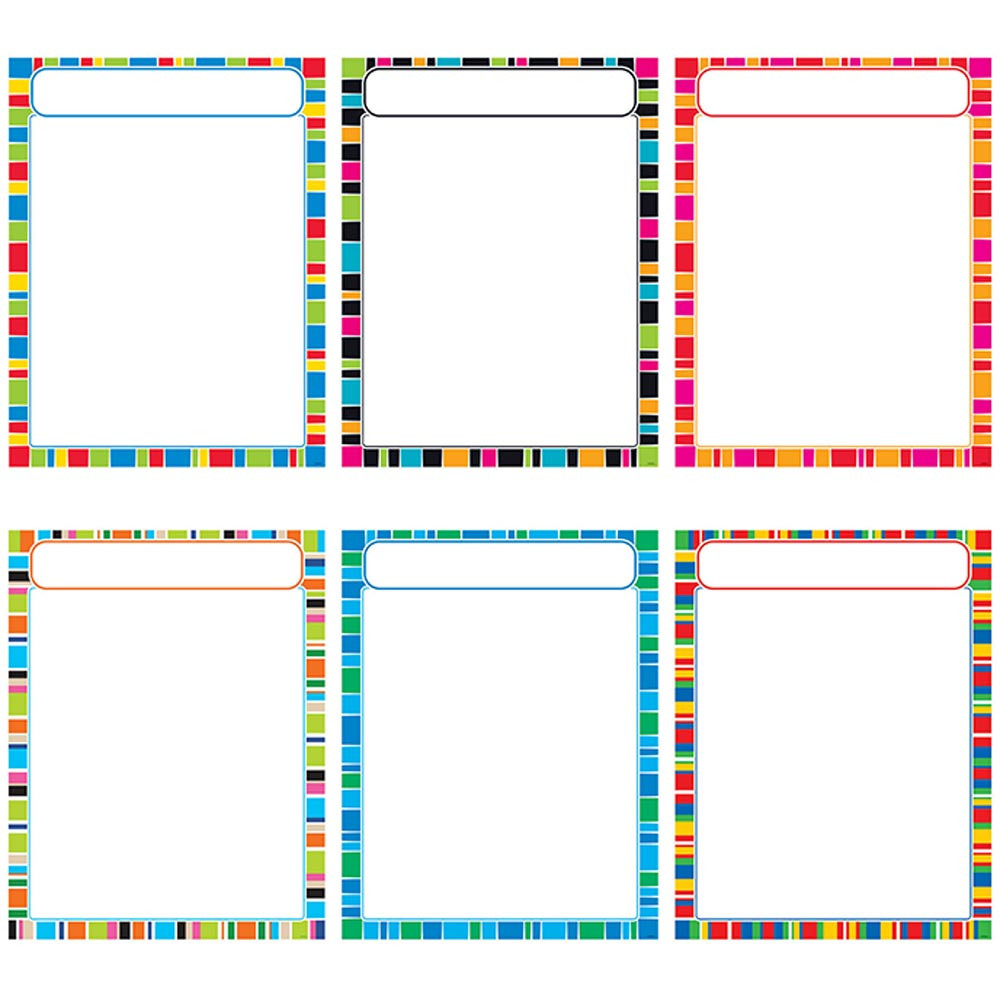 T-38985 - Stripe-Tacular Learning Charts in Classroom Theme