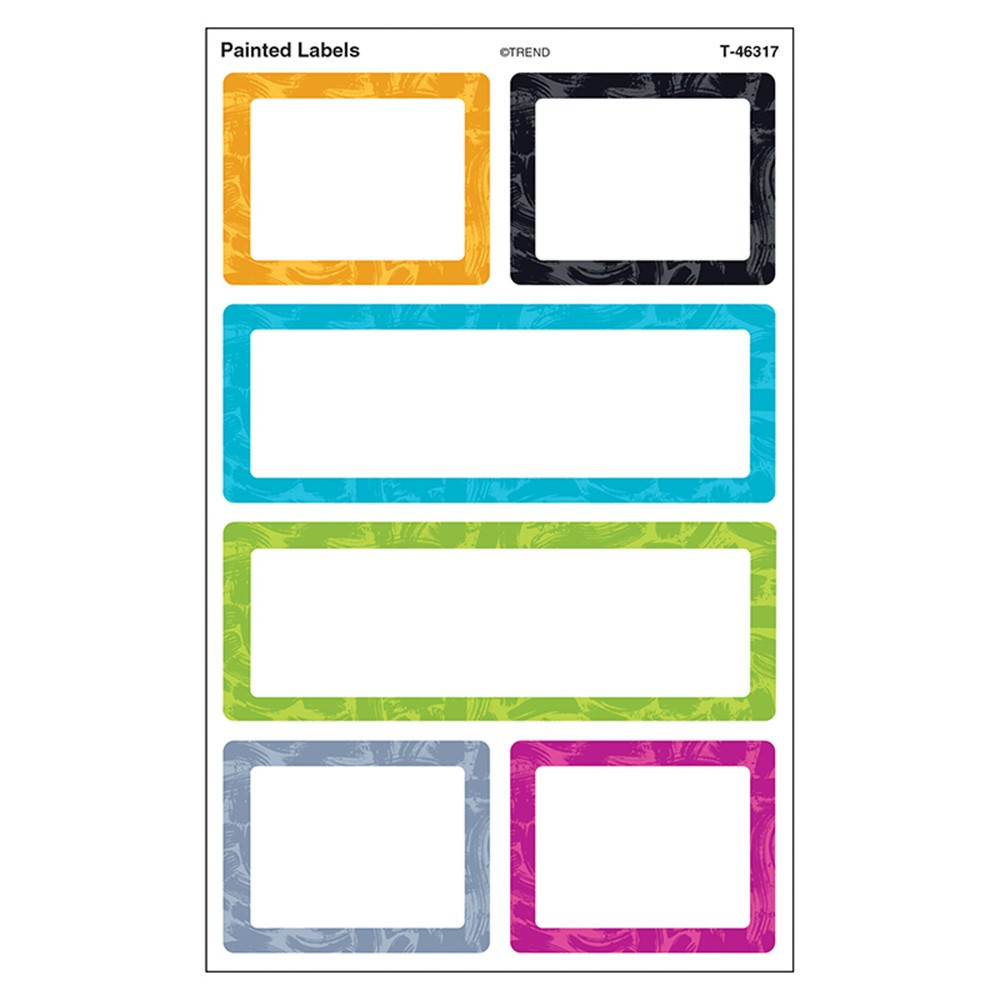 T-46317 - Painted Labels Supershapes Stickers Large Color Harmony in Stickers