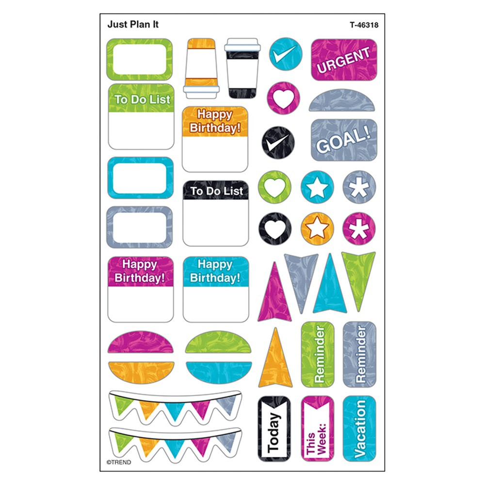 T-46318 - Just Plan It Supershapes Stickers Large Color Harmony in Stickers