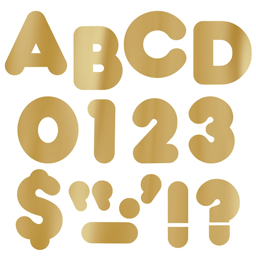 T-479 - Ready Letters 4 Casual Metallic Gold in Letters