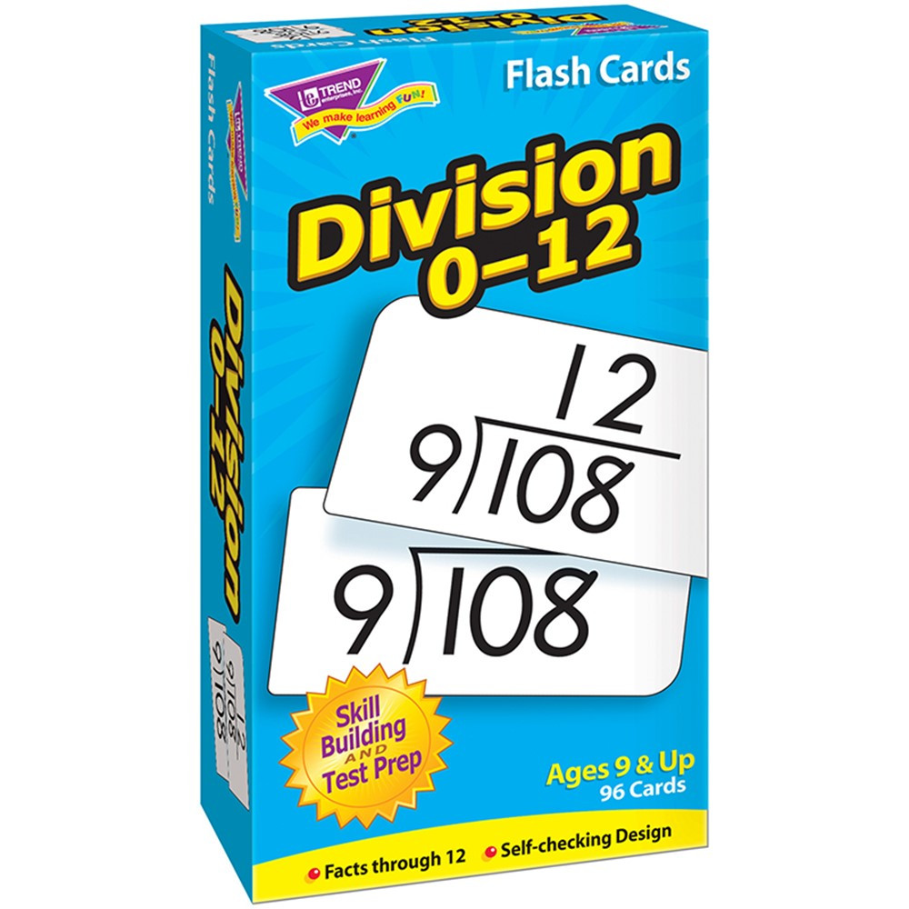 T-53106 - Flash Cards Division 0-12 91/Box in Flash Cards