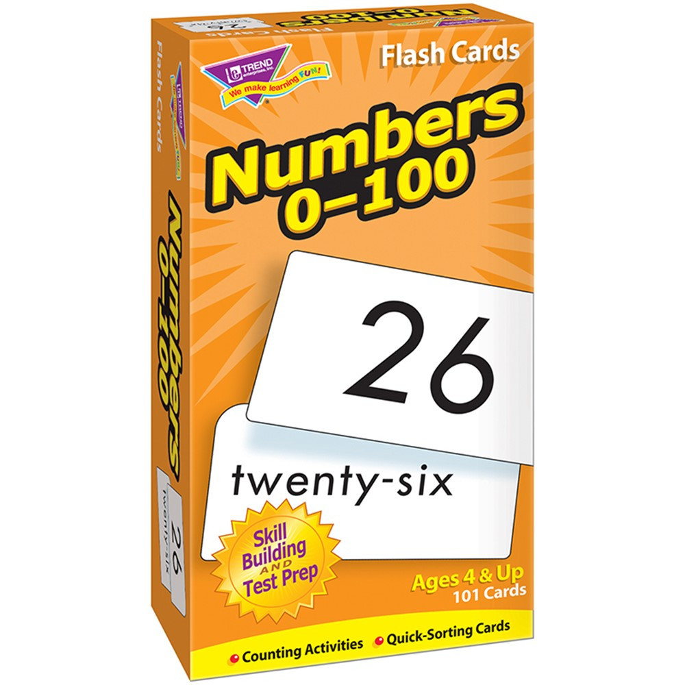 T-53107 - Flash Cards Numbers 0-100 101/Box in Flash Cards