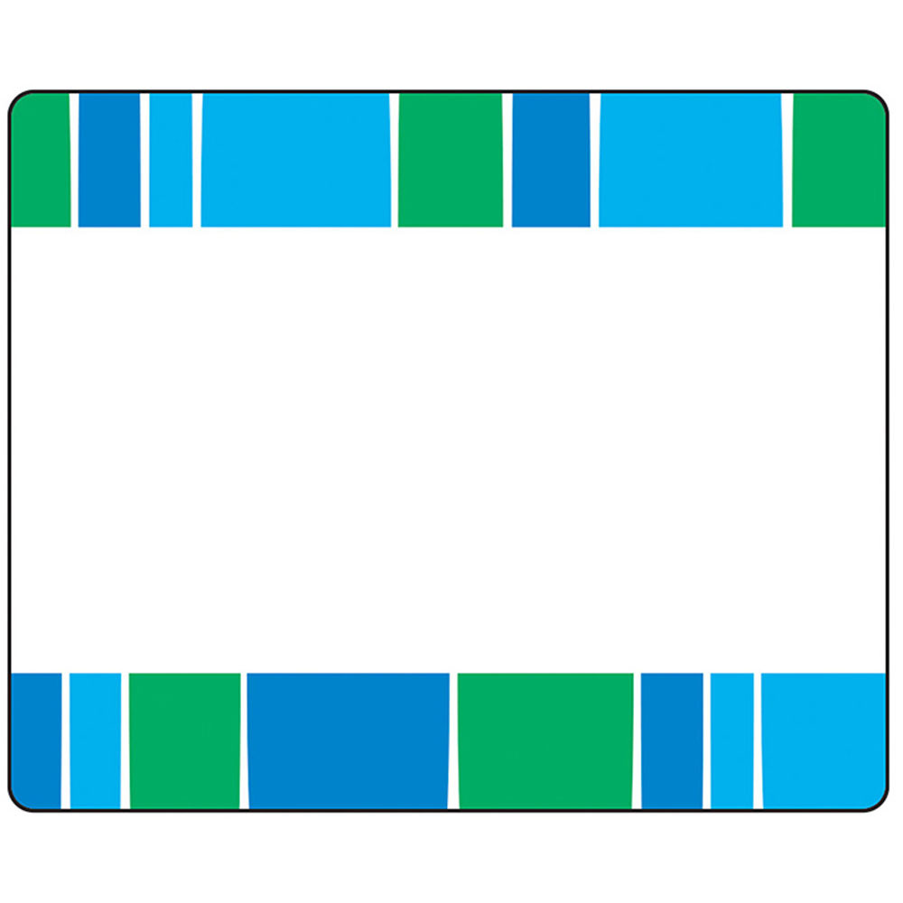 T-68044 - Stripe-Tacular Cool Blue Terrific Labels in Name Tags