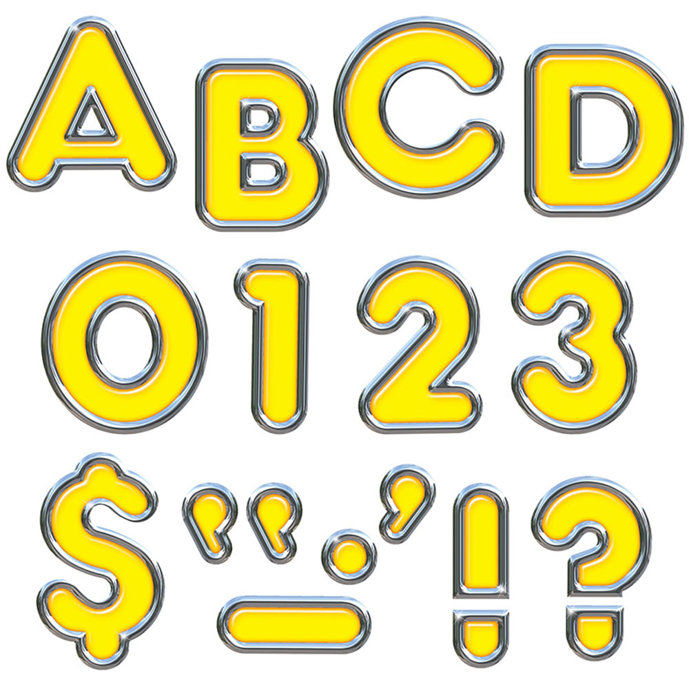 T-79052 - Yellow 4In Colorful Chrome Ready Letters in Letters