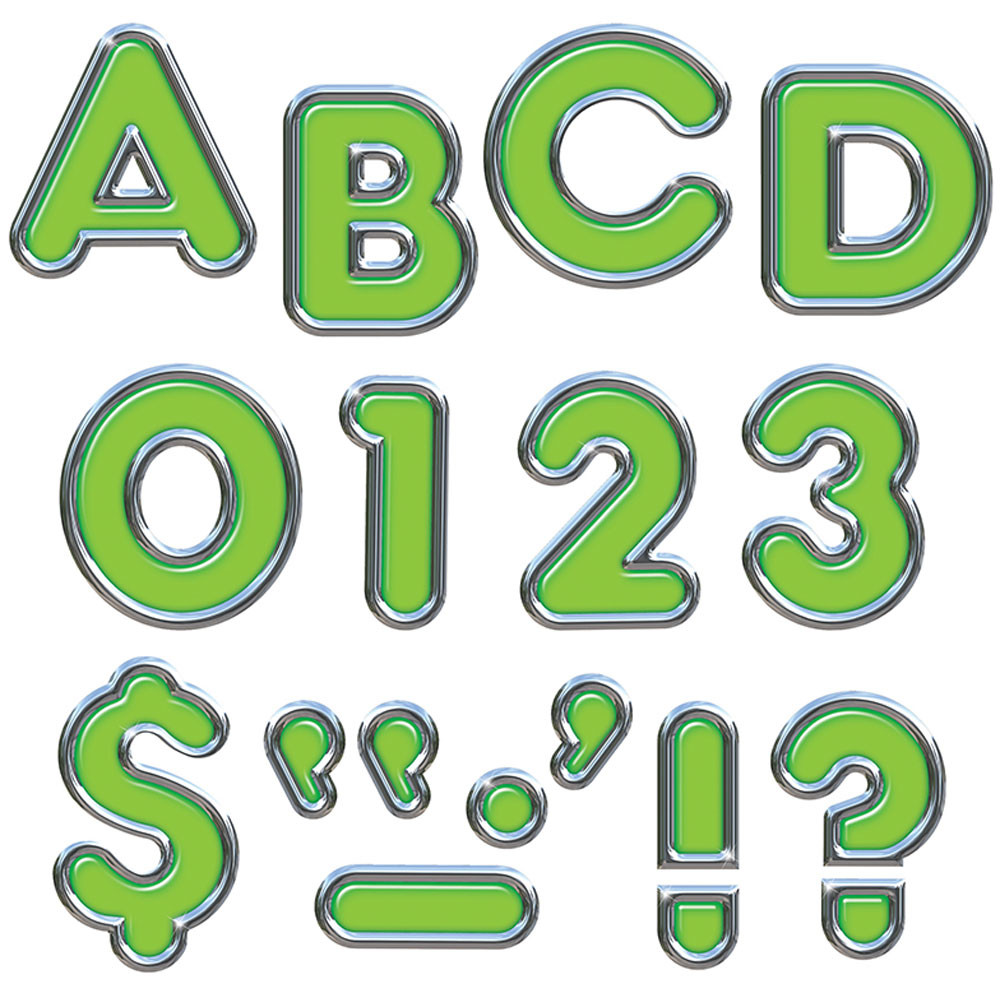 T-79053 - Green 4In Colorful Chrome Ready Letters in Letters