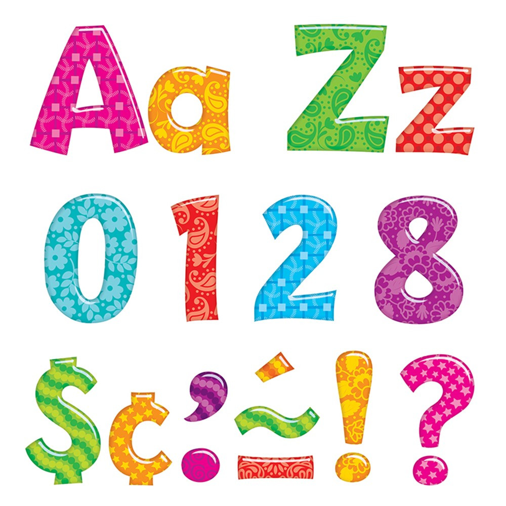T-79756 - Colorful Patterns 4In Playful Combo Ready Letters in Letters