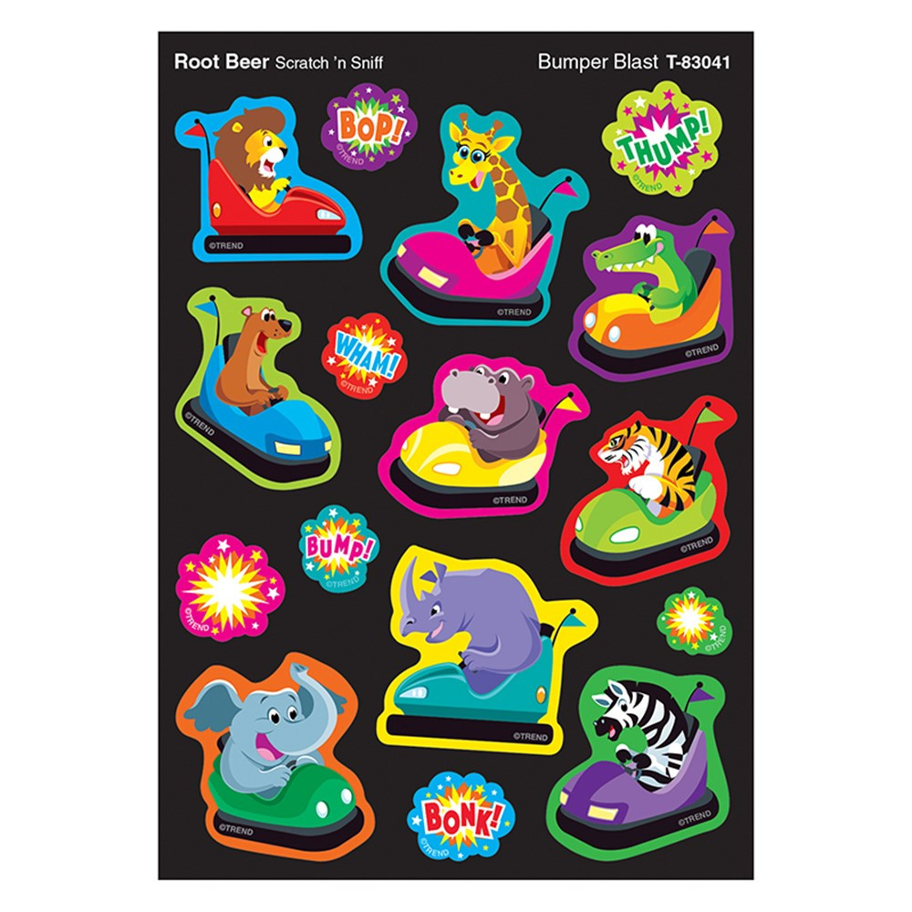 T-83041 - Bumpr Blast/Root Beer Shapes Stinky Stickers in Stickers
