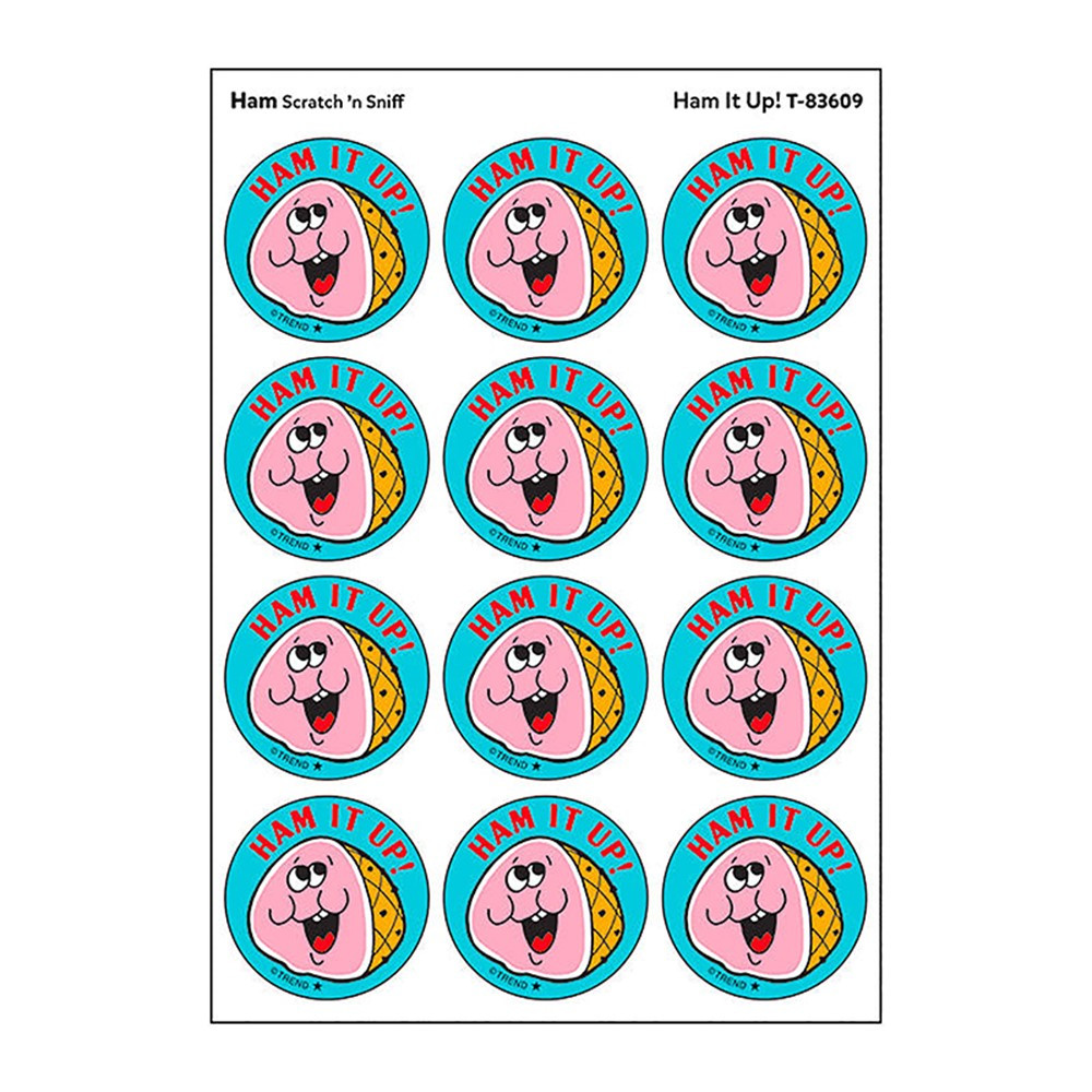 Ham It Up!/Ham Scented Stickers, Pack of 24 - T-83609 | Trend Enterprises Inc. | Stickers