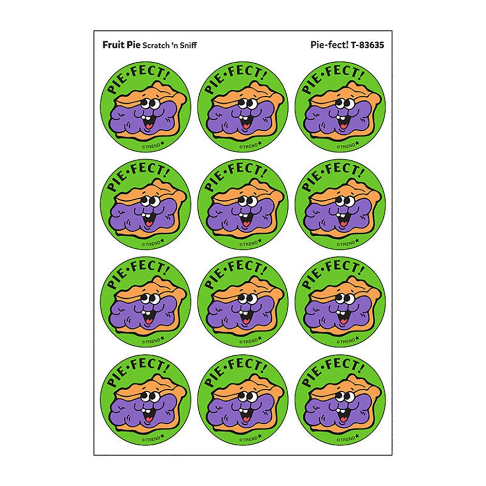 Pie-fect!/Fruit Pie Scent Retro Scratch 'n Sniff Stinky Stickers, 24 ct. - T-83635 | Trend Enterprises Inc. | Stickers