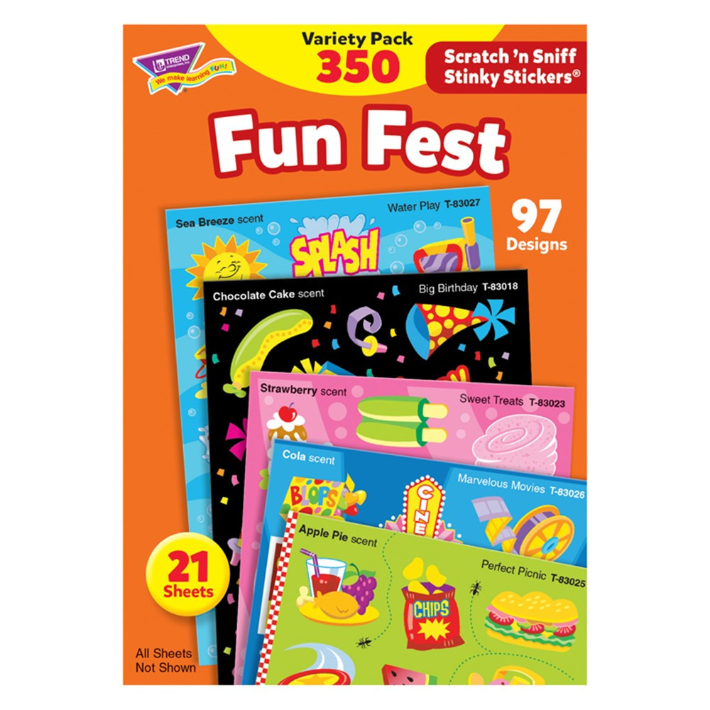 T-83906 - Stinky Stickers Mixed Shapes 350/Pk Acid-Free Variety Pk in Stickers