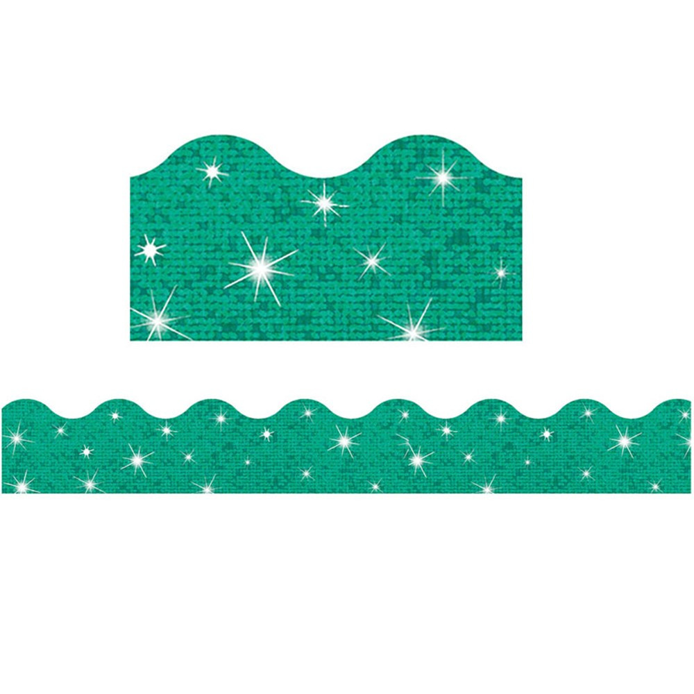 T-91420 - Teal Terrific Trimmers Sparkle in Border/trimmer