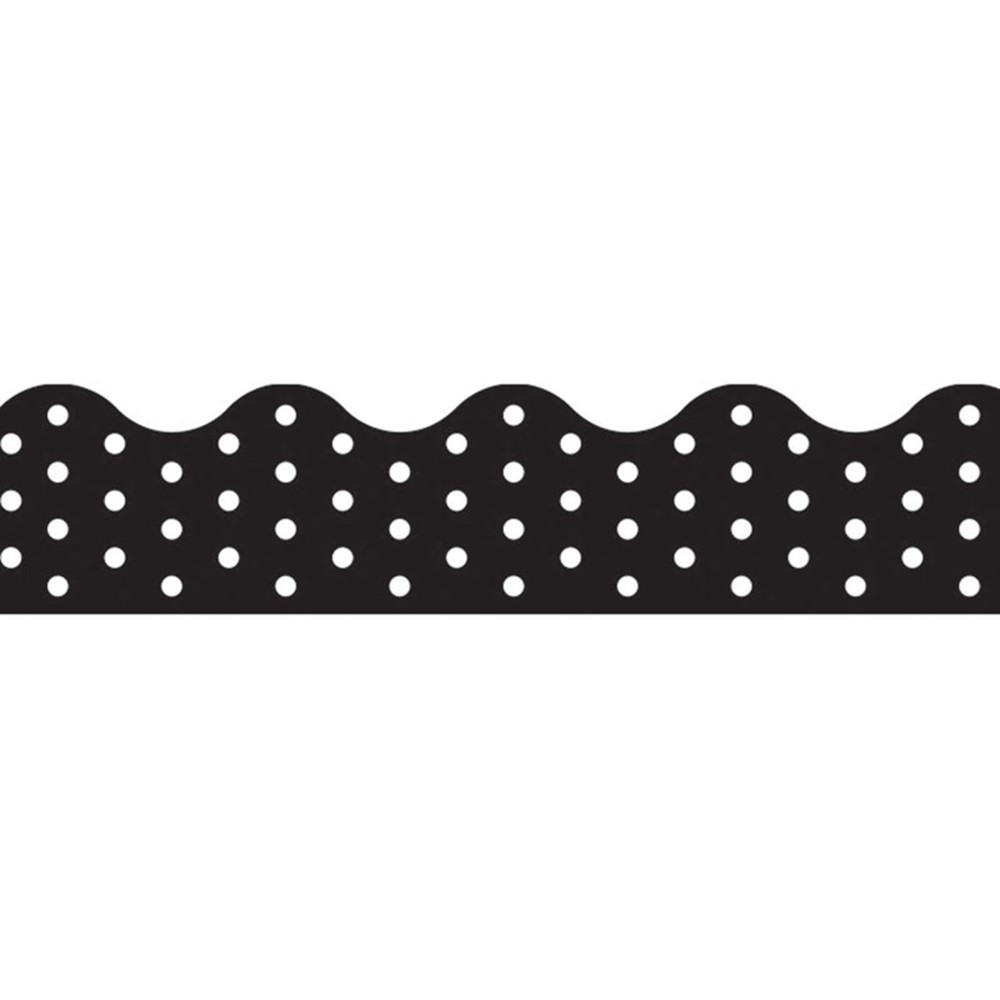 T-92671 - Polka Dots Black Terrific Trimmers in Border/trimmer