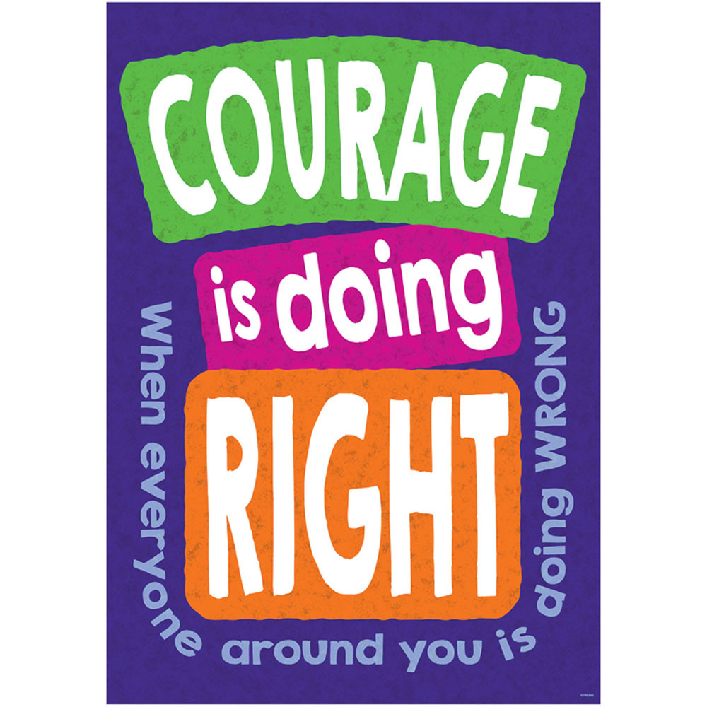 T-A67069 - Courage Is Doing Right When Poster in Motivational