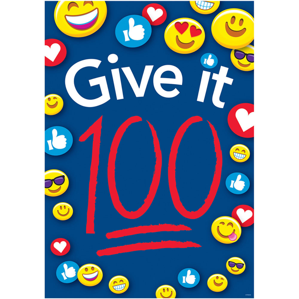 T-A67071 - Give It 100 Argus Poster in Motivational