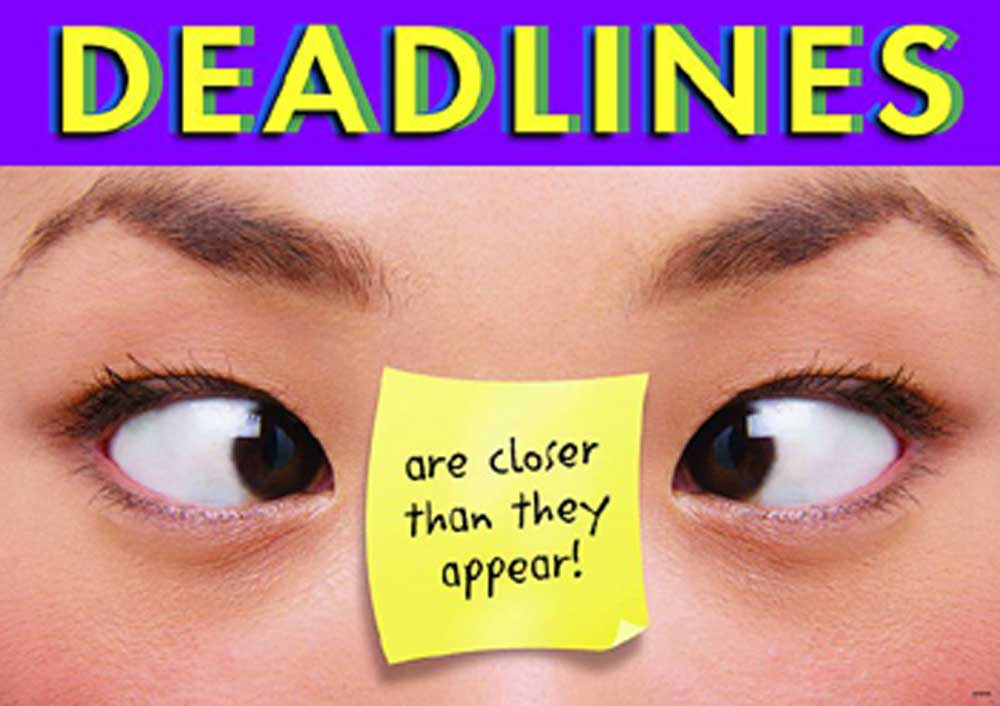 T-A67313 - Deadlines Are Closer Poster in Motivational