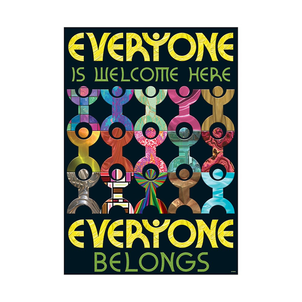 T-A67341 - Everyone Is Welcome Here Everyone Belongs Argus Large Poster in Motivational