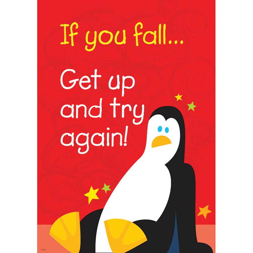 T-A67386 - If You Fall Get Up And Try Again Poster in Motivational