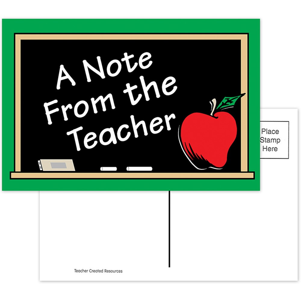 TCR1202 - A Note From The Teacher 30Pk Postcards 4X6 in Postcards & Pads