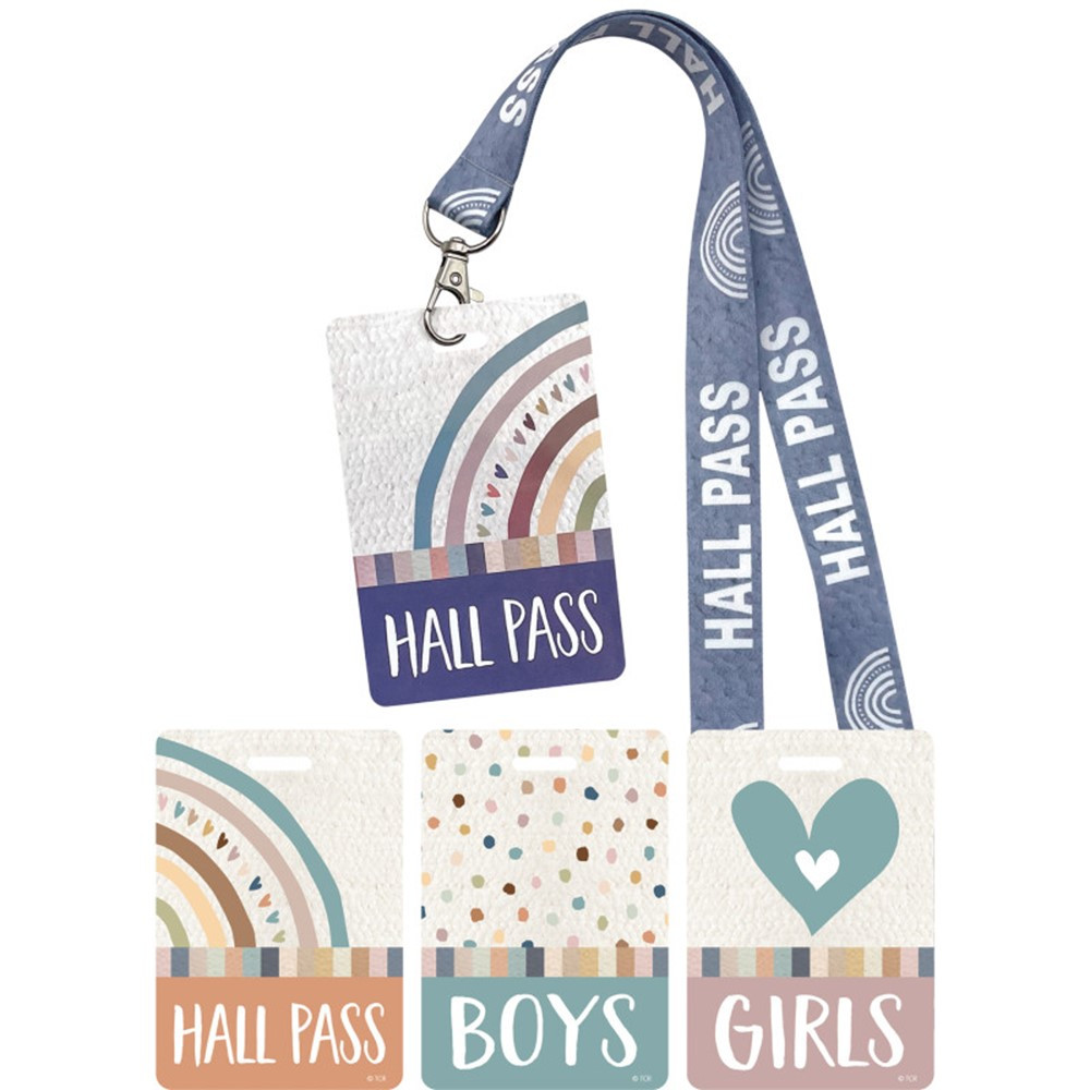 Everyone is Welcome Hall Pass with Lanyard, Set of 4 - TCR20323 | Teacher Created Resources | Hall Passes