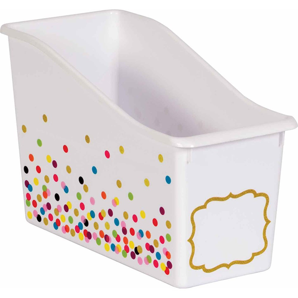Confetti Plastic Book Bin - TCR20335 | Teacher Created Resources | Storage Containers