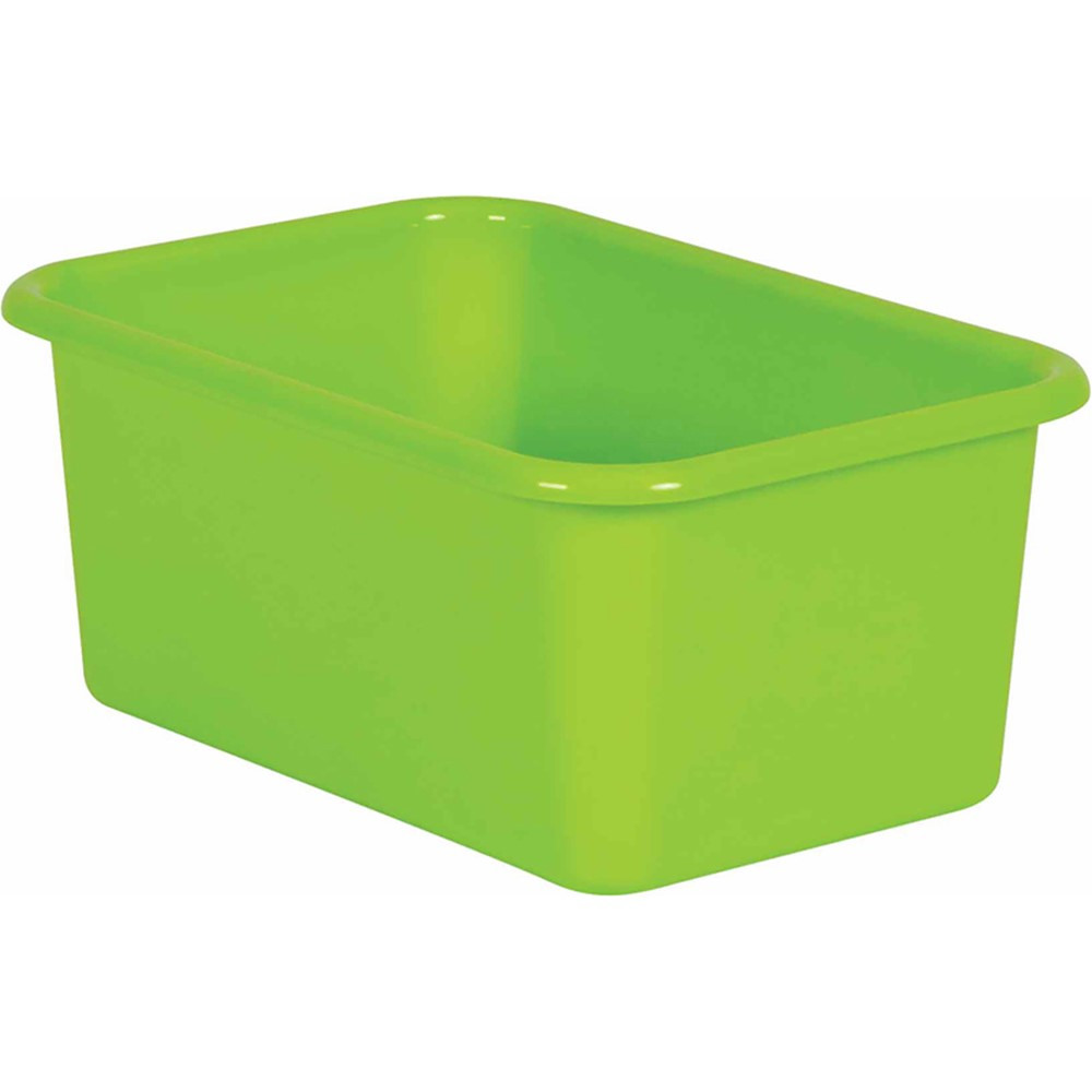 Lime Small Plastic Bin - TCR20382 | Teacher Created Resources | Storage Containers