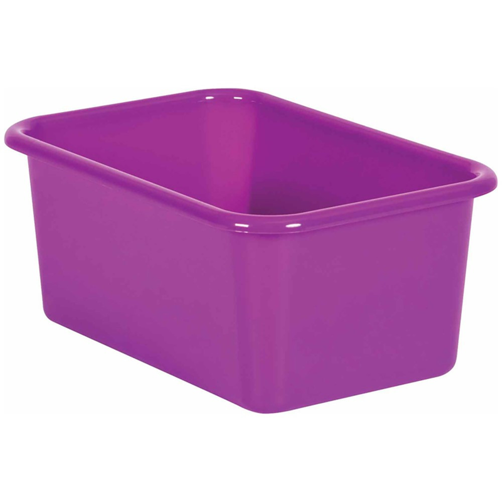 Purple Small Plastic Storage Bin - TCR20383 | Teacher Created Resources | Storage Containers