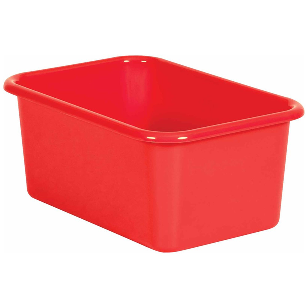 Red Small Plastic Storage Bin - TCR20385 | Teacher Created Resources | Storage Containers