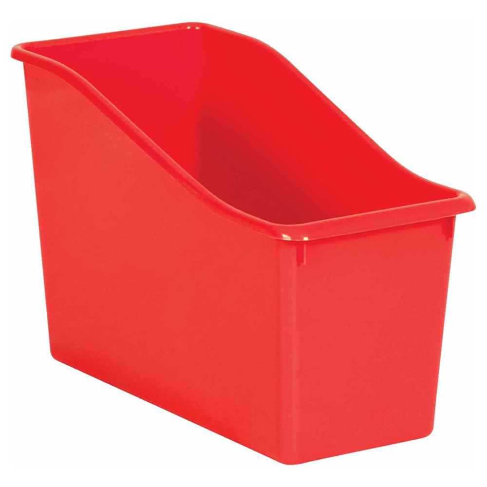 Red Plastic Book Bin - TCR20391 | Teacher Created Resources | Storage Containers
